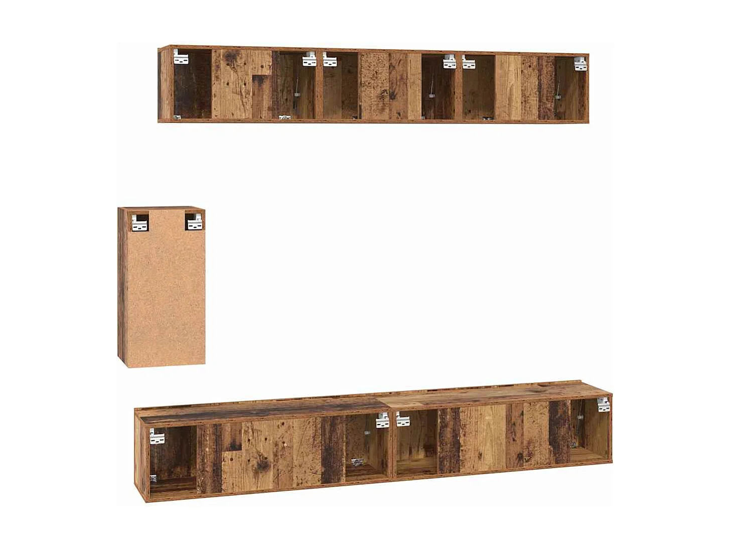 Ensemble meuble TV 6 pcs Bois ancien Standard Moyen