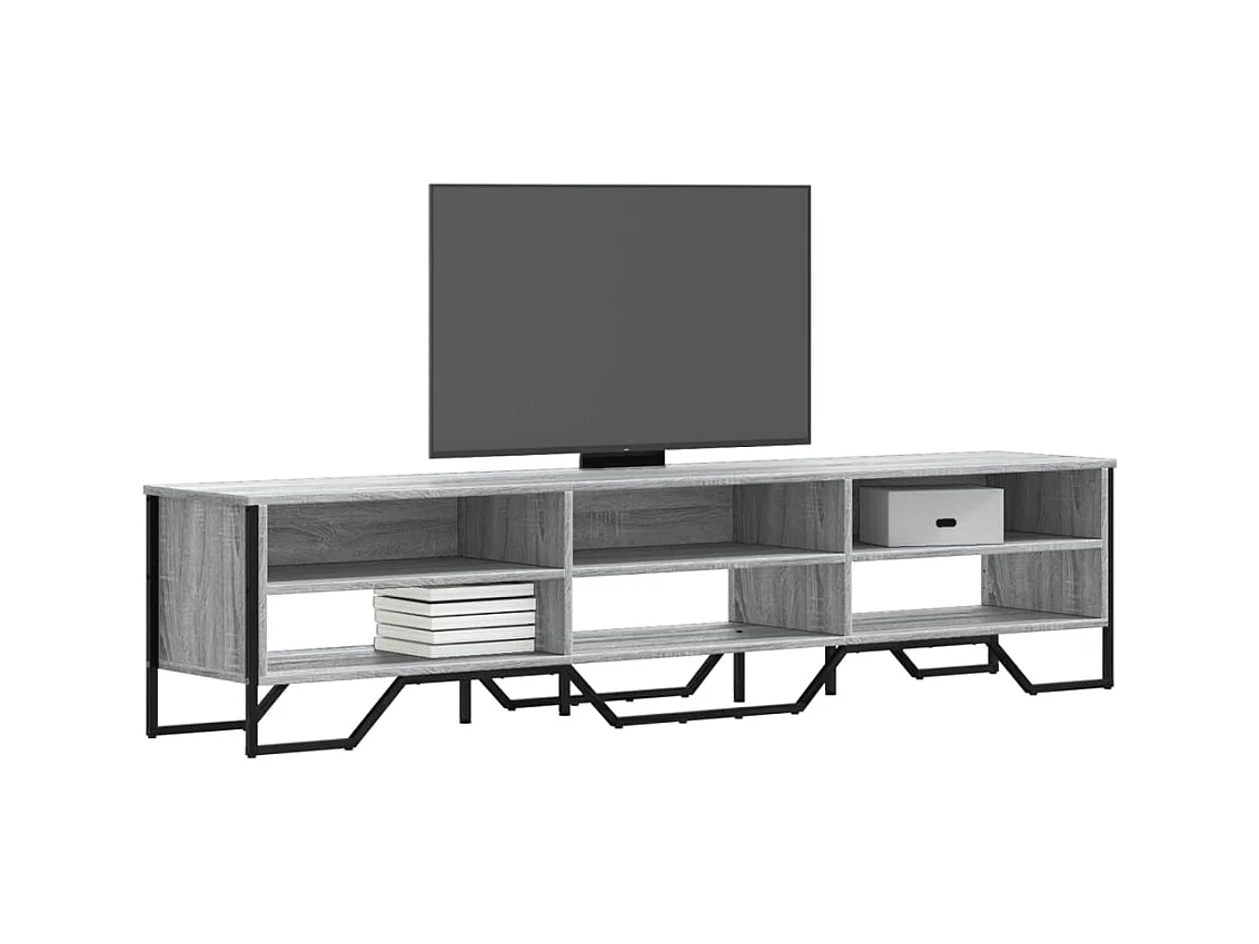 Meuble TV sonoma gris 180x34x41 cm bois d'ingénierie