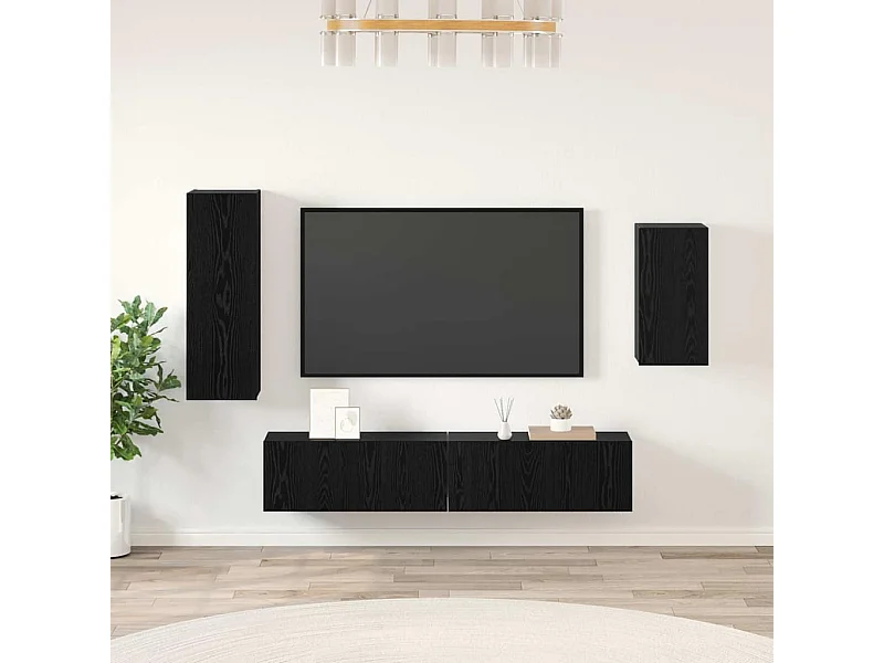 Ensemble meuble TV 4 pcs Chêne noir 30,5 x 30 x 90 cm