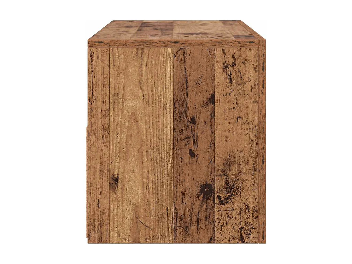 Meuble TV avec lumières LED vieux bois bois d'ingénierie