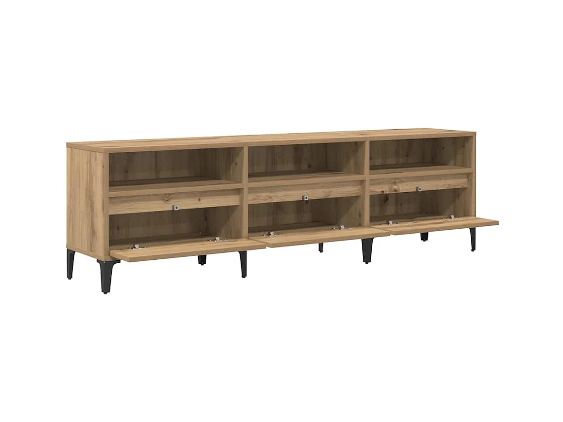 Meuble TV chêne artisanal 150 x 30 x 44.5 cm Bois d'ingénierie