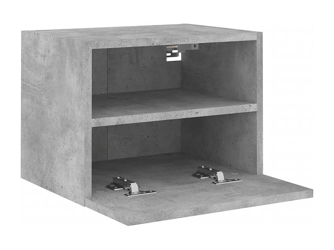Mueble de TV de pared de madera de ingeniería gris hormigón 40x30x30 cm