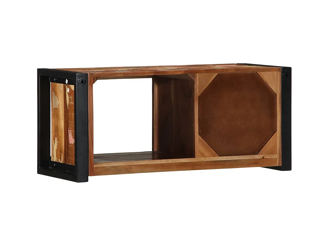 Meuble TV 80x30x35 cm bois massif de récupération