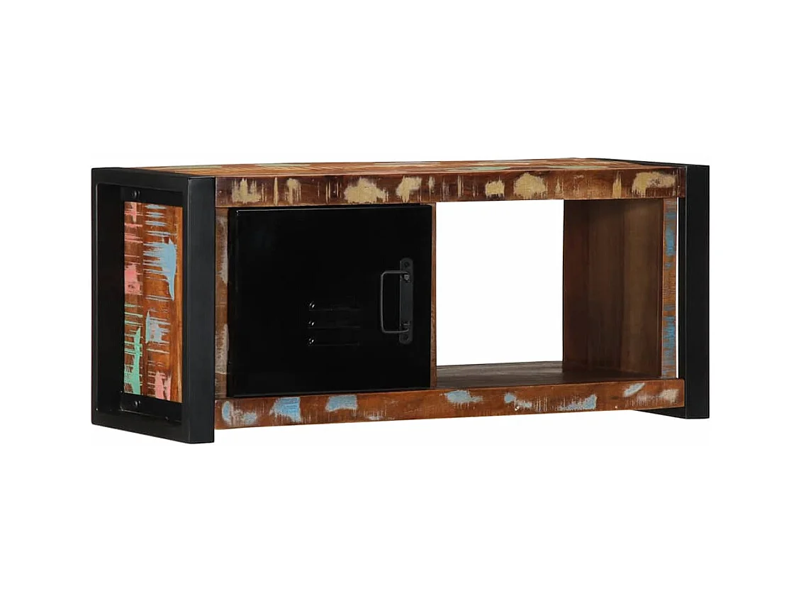 Mobile porta TV 80x30x35 cm in legno massello di recupero