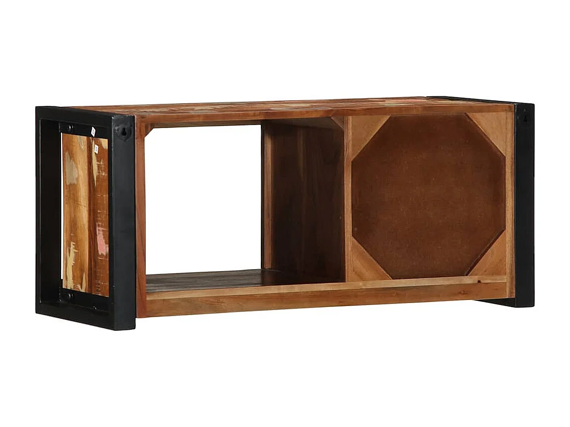 Meuble TV 80x30x35 cm bois massif de récupération