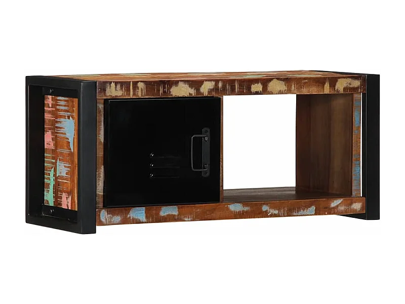 Mobile porta TV 80x30x35 cm in legno massello di recupero