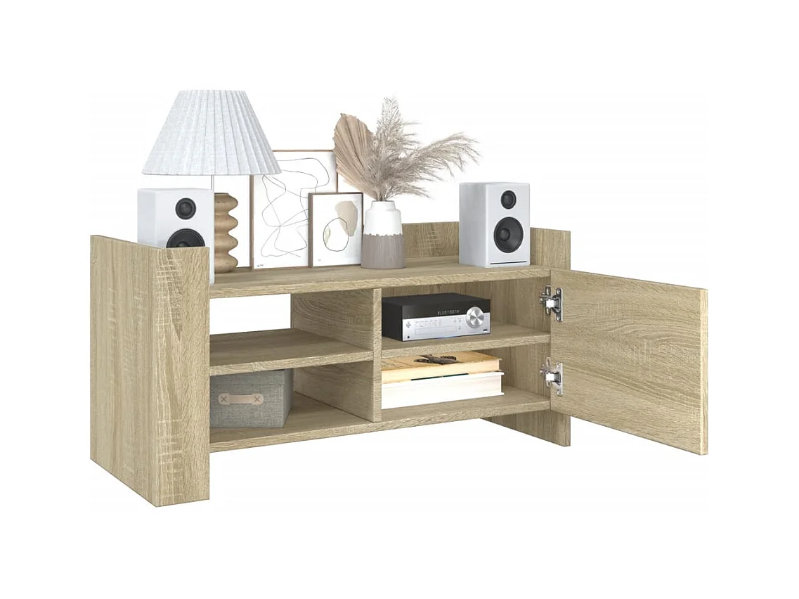 Meuble TV chêne sonoma 80x35x40 cm bois d'ingénierie
