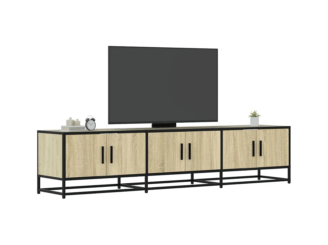 Meuble TV chêne sonoma 180x35x41 cm bois d'ingénierie