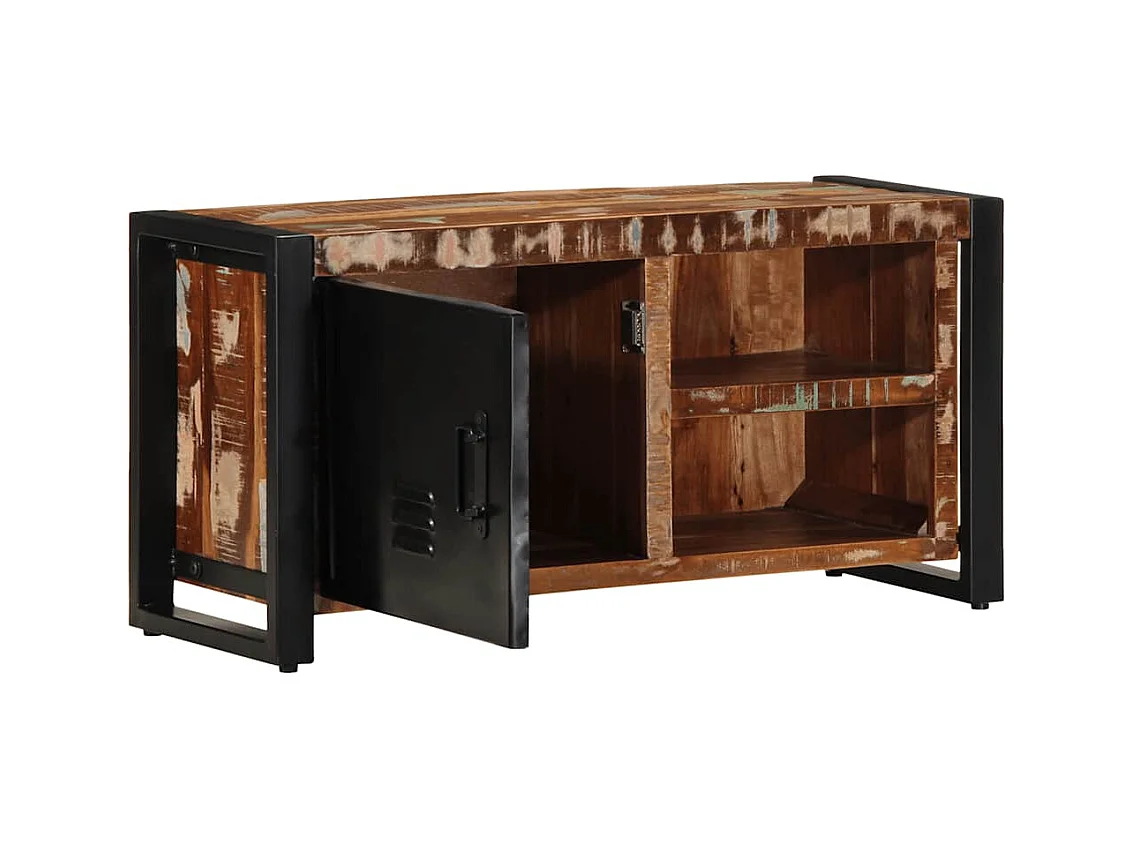 Meuble TV 80x30x40 cm bois de récupération massif