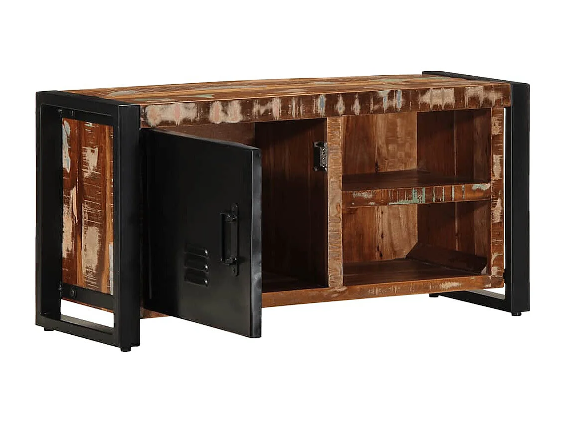 Meuble TV 80x30x40 cm bois de récupération massif