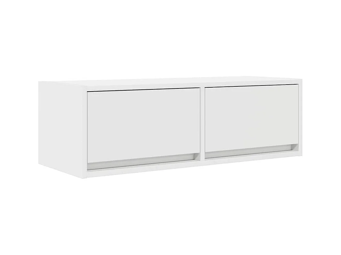 Meuble TV blanc 80x31x25,5 cm bois d'ingénierie