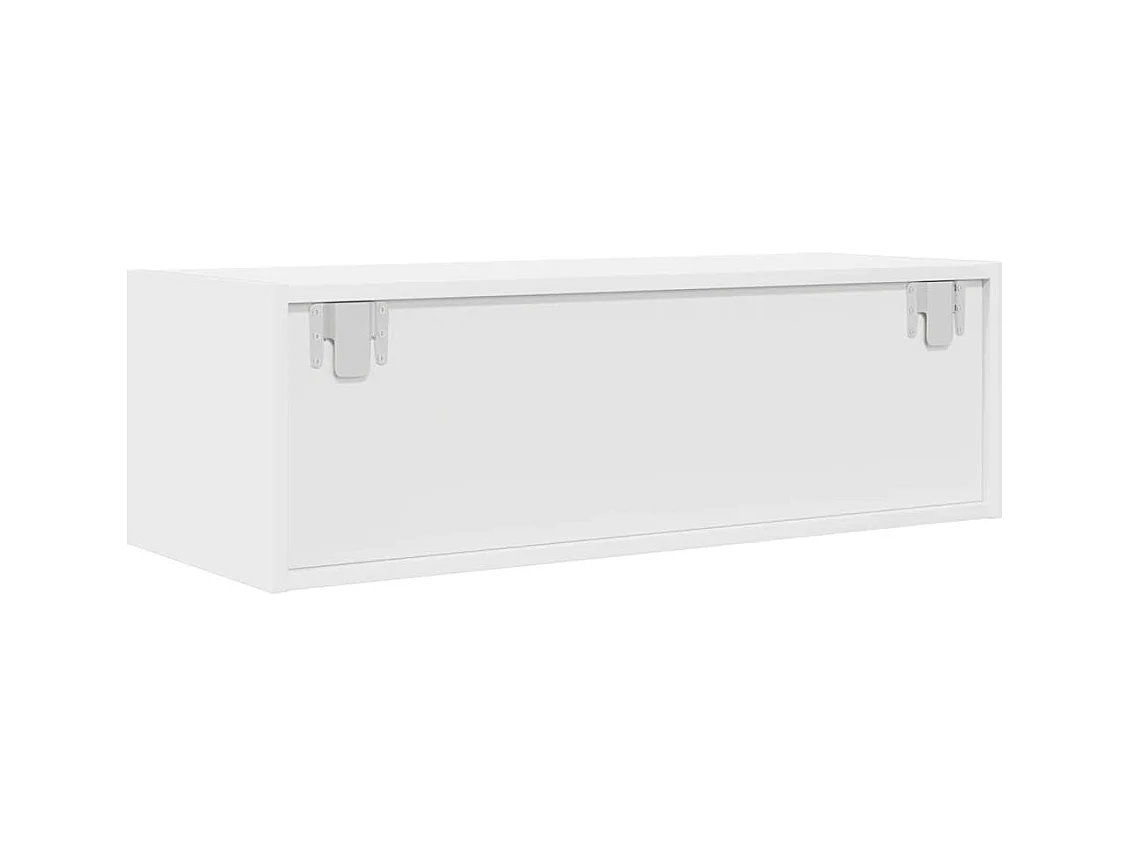 Meuble TV blanc 80x31x25,5 cm bois d'ingénierie