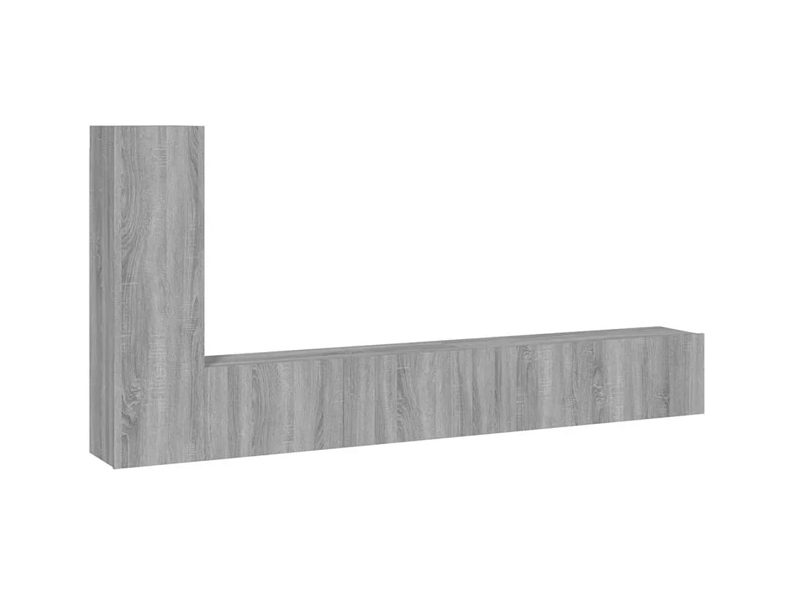 Sonoma Gray 3-delige tv-meubelset van bewerkt hout