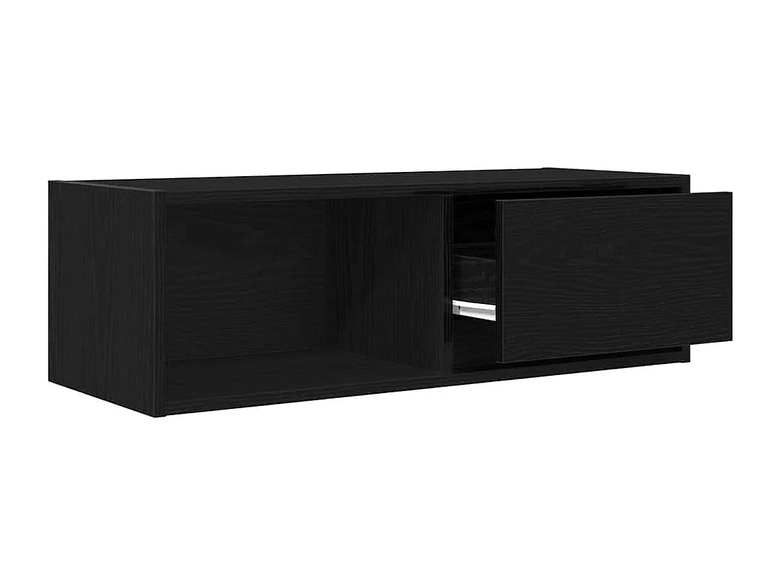 Meuble TV 2 pcs chêne noir 80x31x25,5 cm bois d'ingénierie