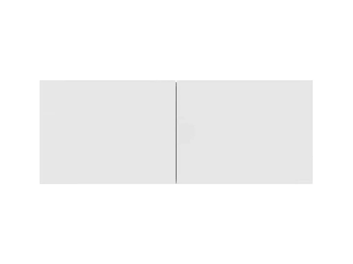 TV-kast 2 stuks wit 80x30x30 cm bewerkt hout