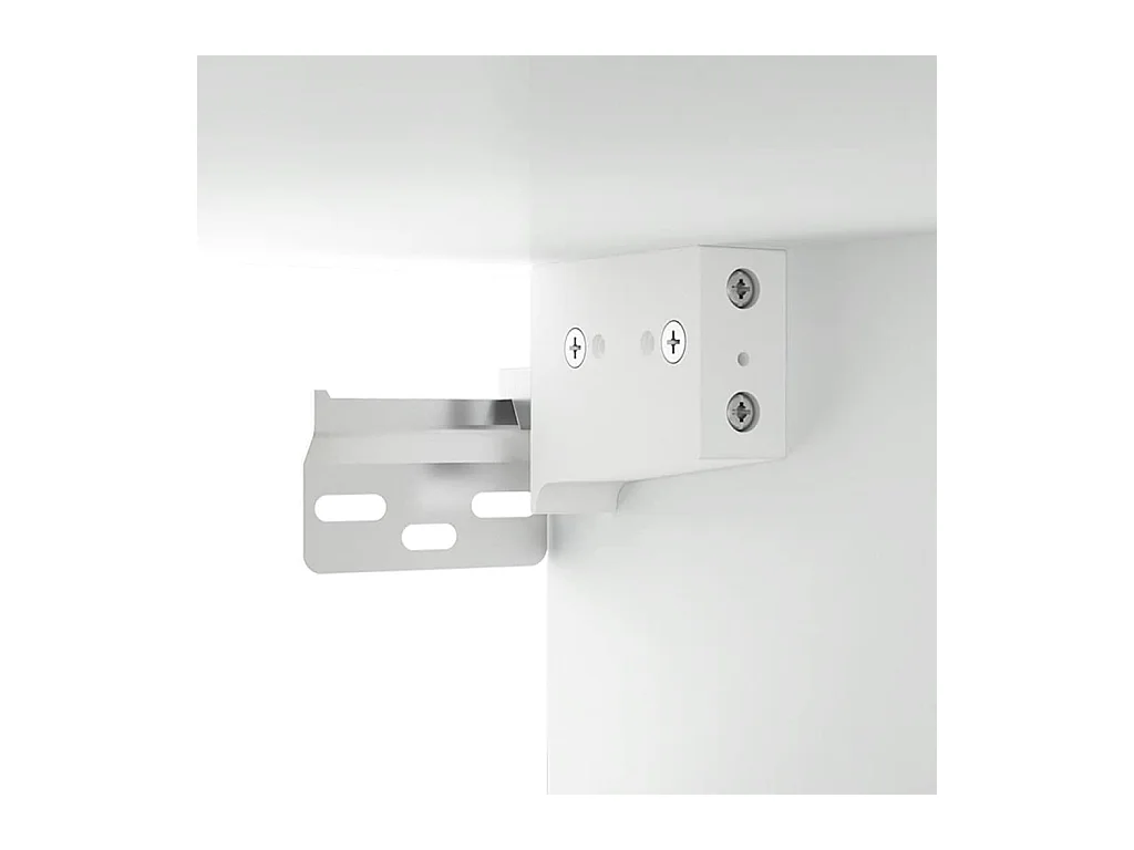 TV-kast 2 stuks wit 80x30x30 cm bewerkt hout