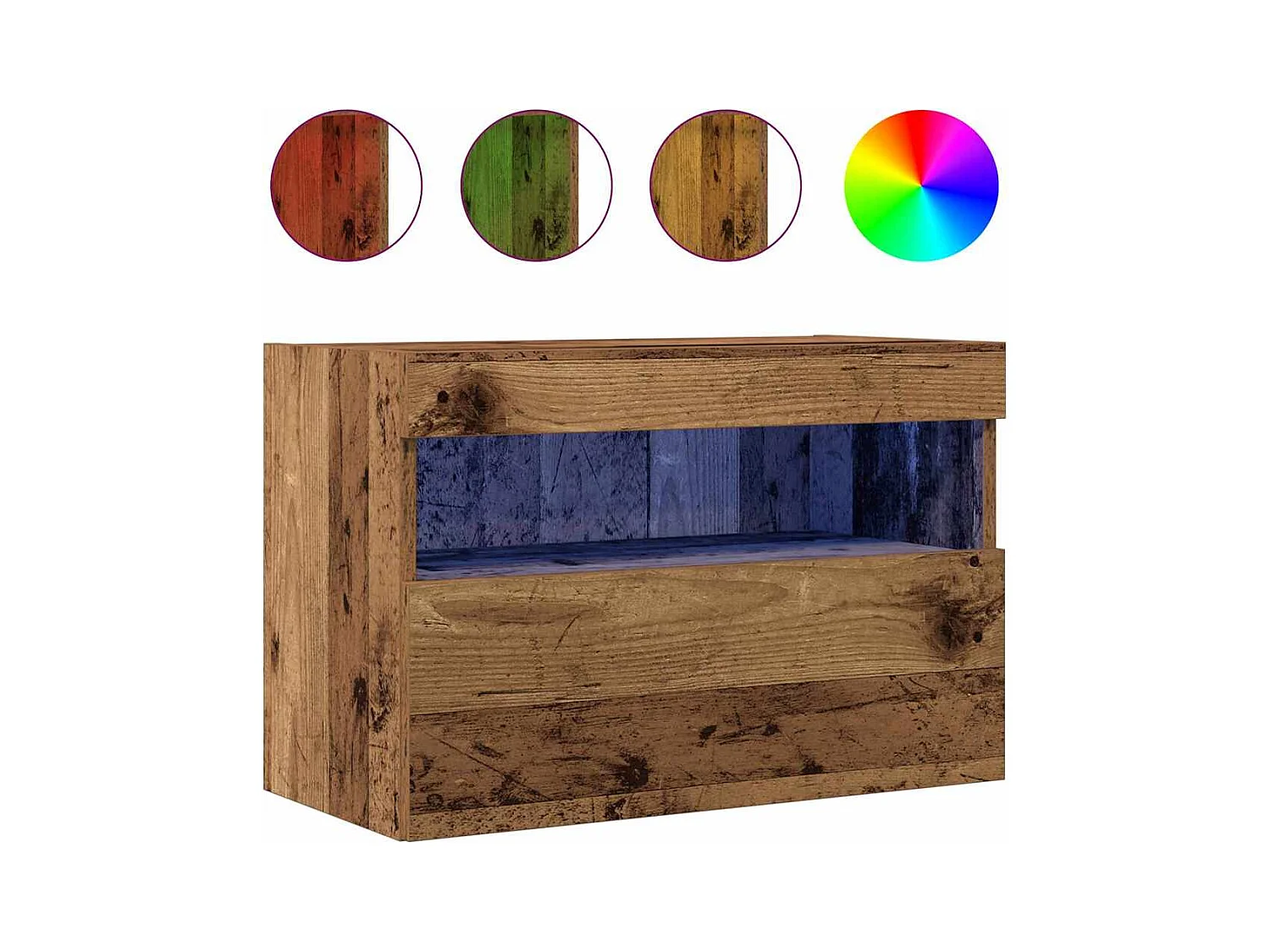 Meuble TV mural Bois ancien 60 x 30 x 40 cm Bois d'ingénierie