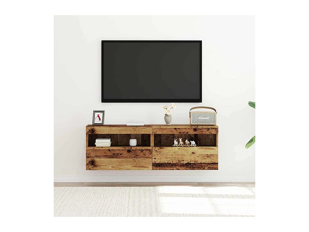 Meuble TV mural Bois ancien 60 x 30 x 40 cm Bois d'ingénierie