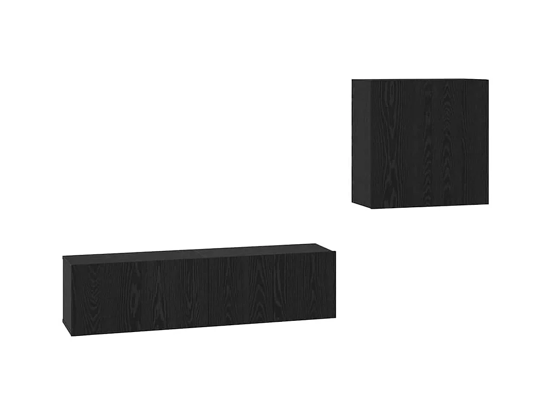 Ensemble meuble TV 4 pcs Chêne noir 120 x 30 x 30 cm