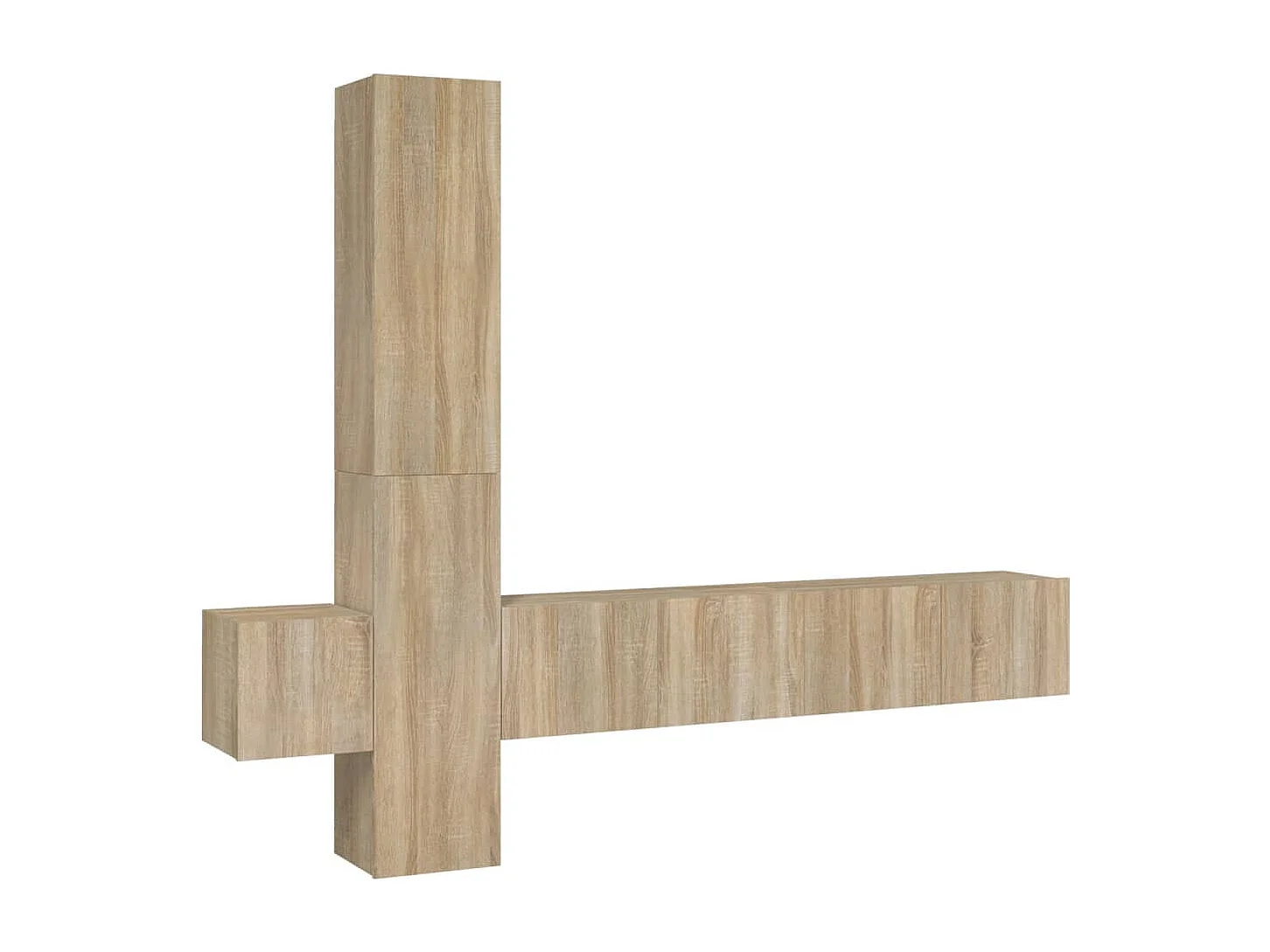 Set di mobili TV da 5 pezzi in legno ingegnerizzato Sonoma Oak