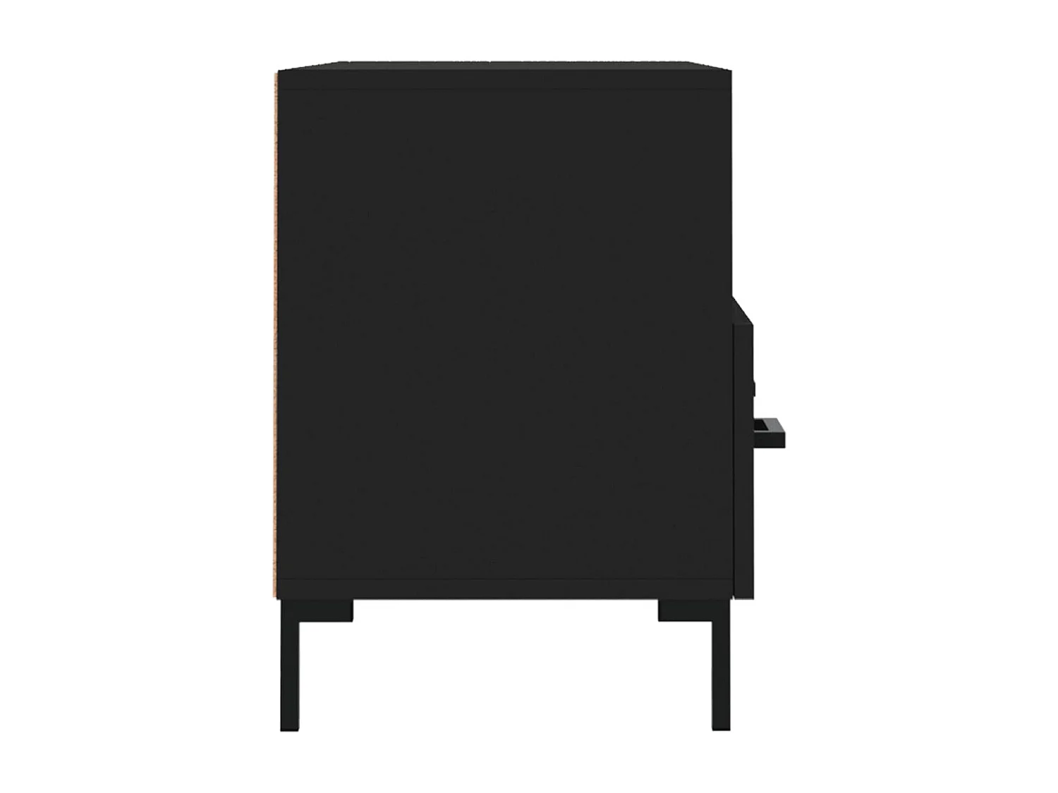 Mueble de TV negro 80x36x50 cm Madera de ingeniería