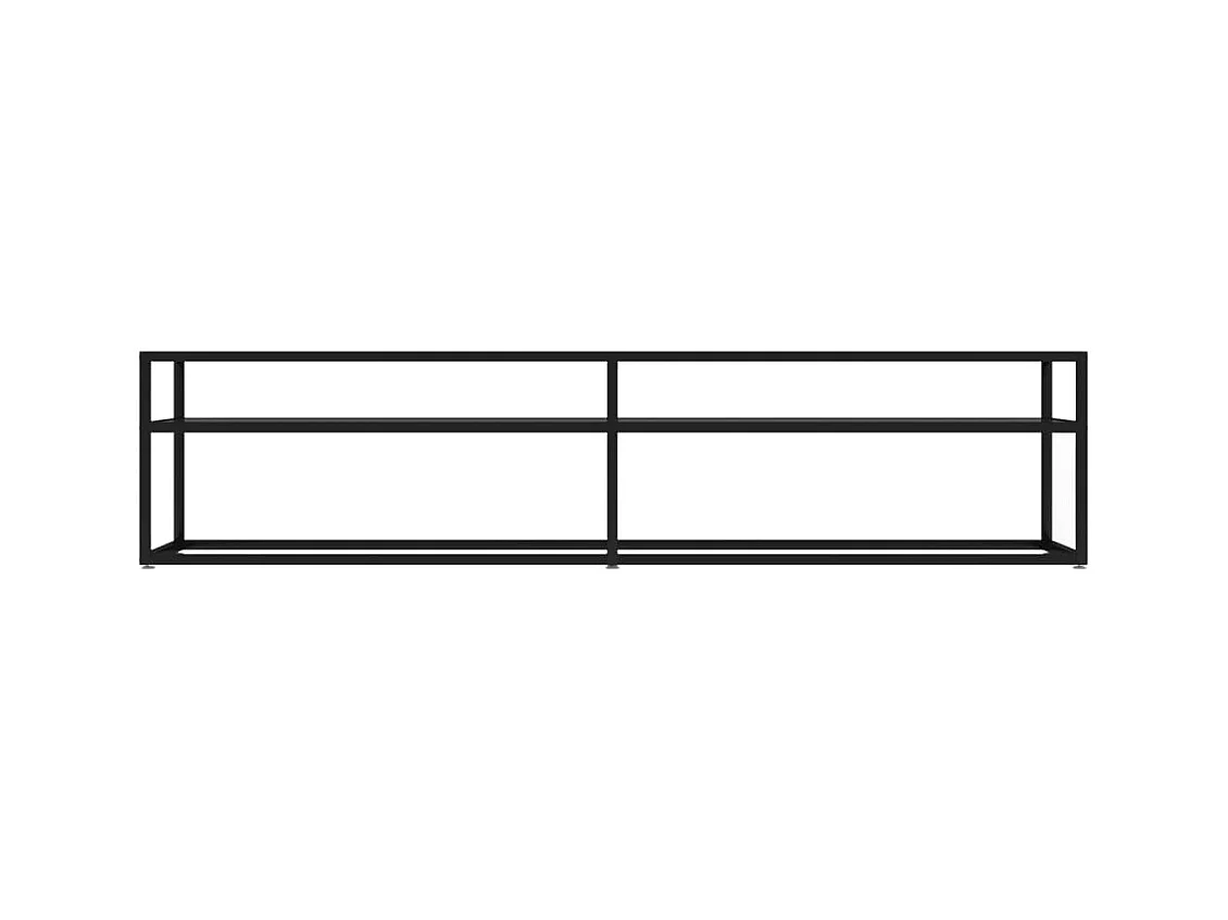 Zwarte tv-kast 180x40x40,5 cm gehard glas