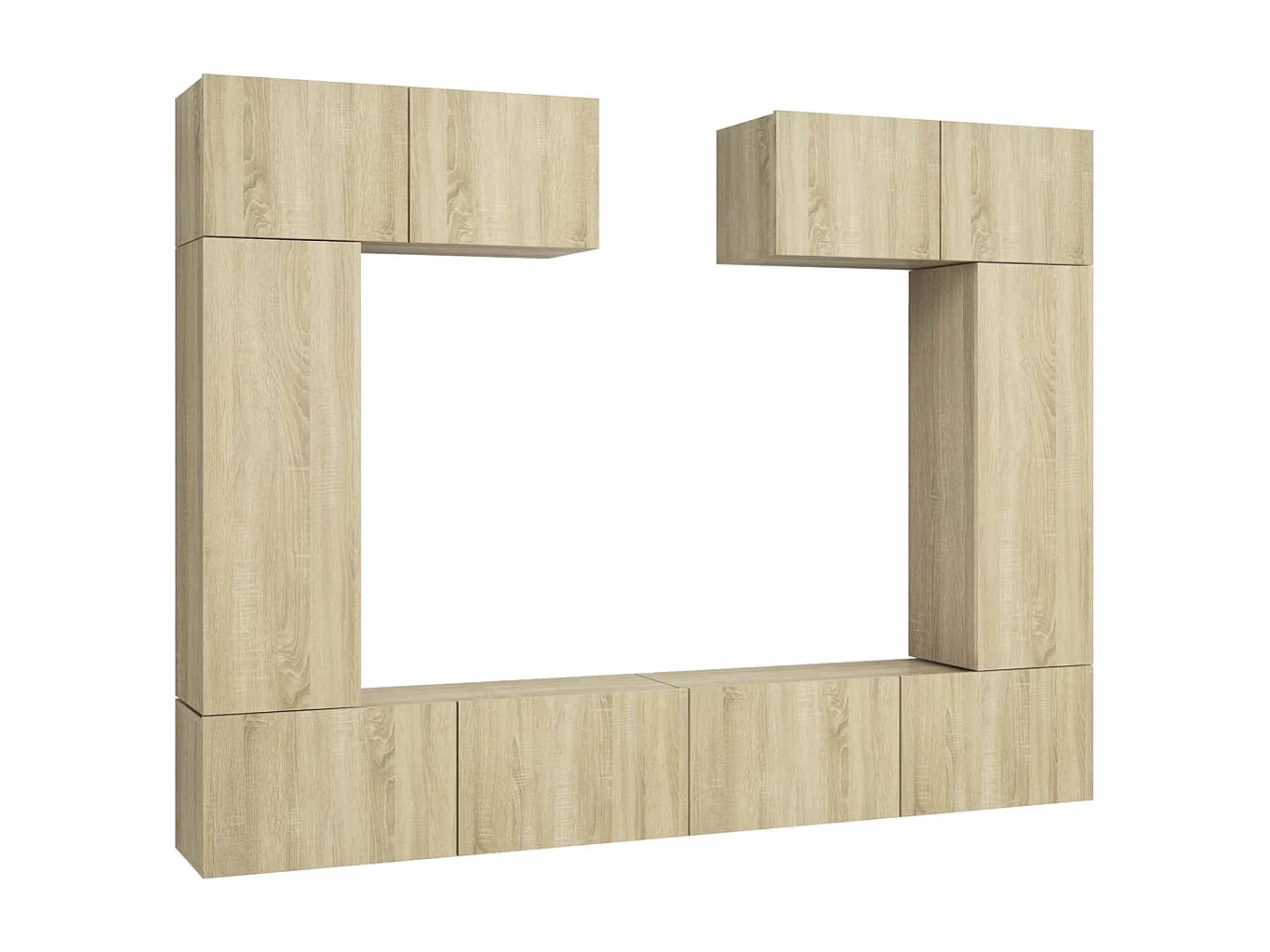 Ensemble de meuble TV 6 pcs Chêne sonoma Bois d'ingénierie