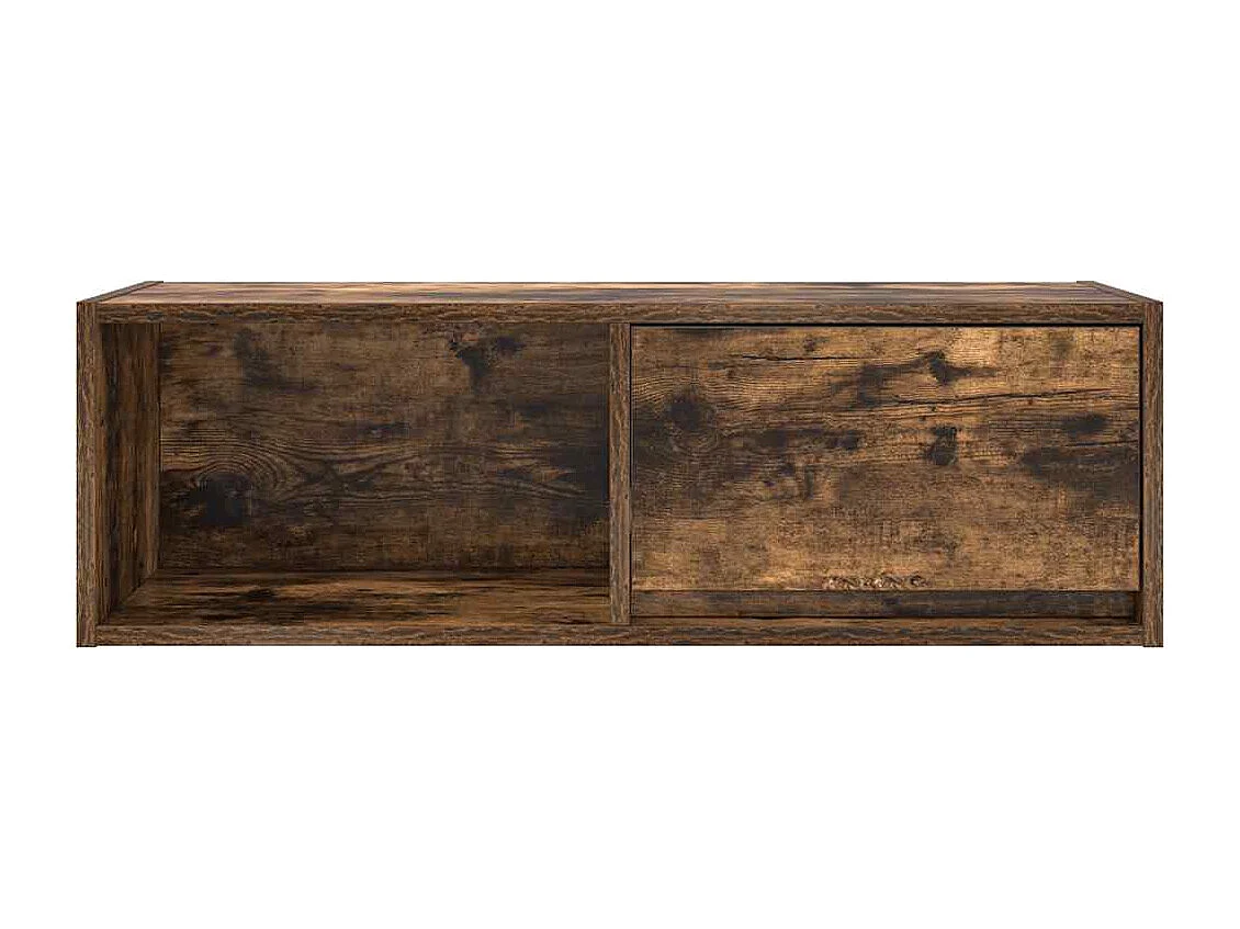 Mueble de TV 2 piezas roble ahumado 80x31x25,5 cm madera de ingeniería