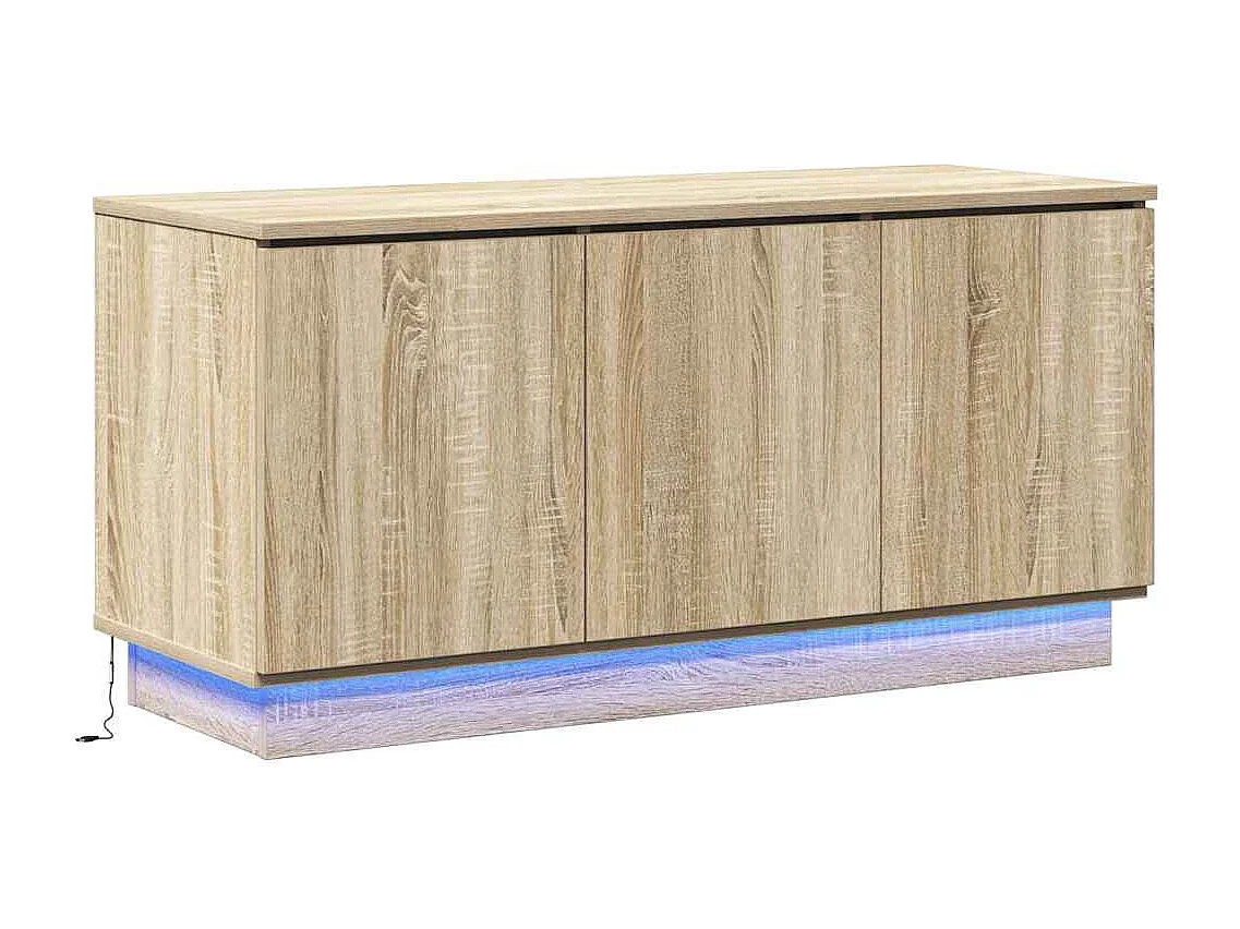Mobile TV con LED in rovere Sonoma 100 x 38 x 49 cm