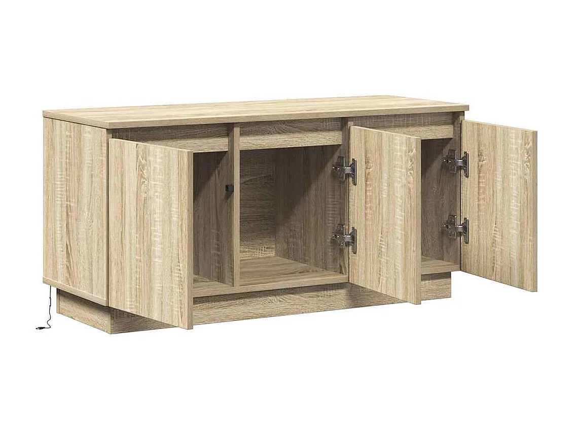 Mobile TV con LED in rovere Sonoma 100 x 38 x 49 cm