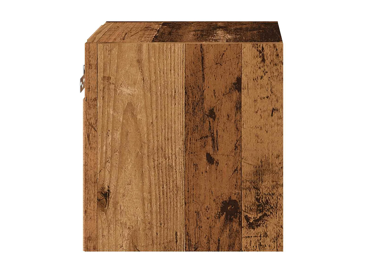 Wandmeubels met LED-verlichting 2 stuks oud hout 30x28,5x30cm