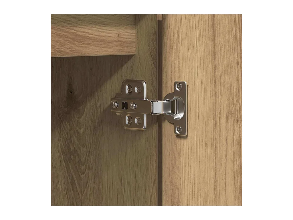 Meuble TV avec LED chêne artisanal 100 x 38 x 49 cm