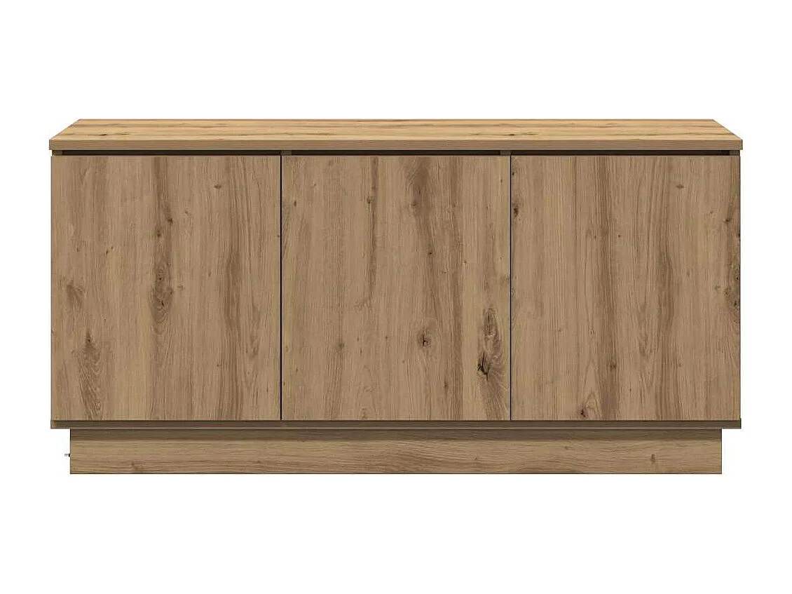 Meuble TV avec LED chêne artisanal 100 x 38 x 49 cm