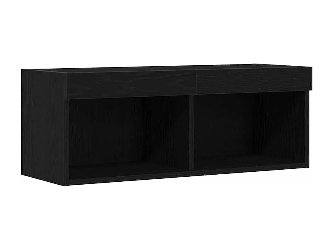 Mobile TV 2 pezzi Rovere nero 80 x 30 x 30 cm Legno ingegnerizzato