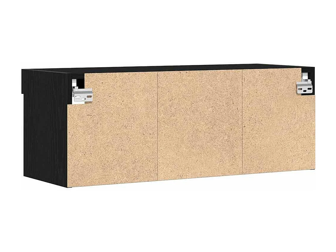 Mobile TV 2 pezzi Rovere nero 80 x 30 x 30 cm Legno ingegnerizzato