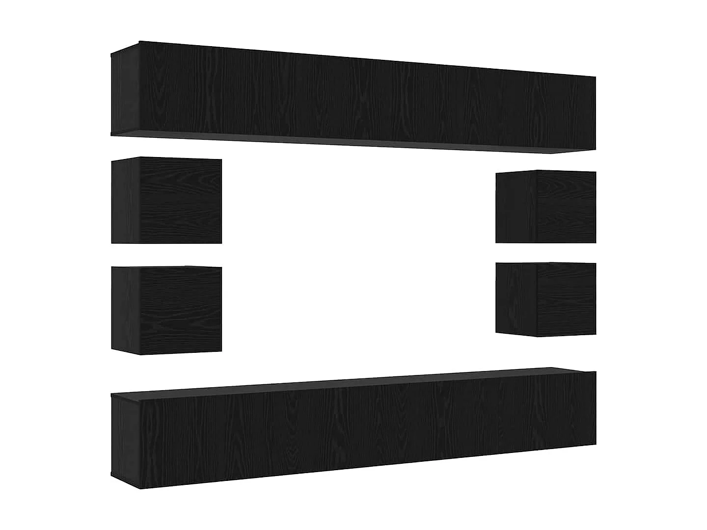 Ensemble meuble TV 8 pcs Chêne noir 100 x 30 x 30 cm