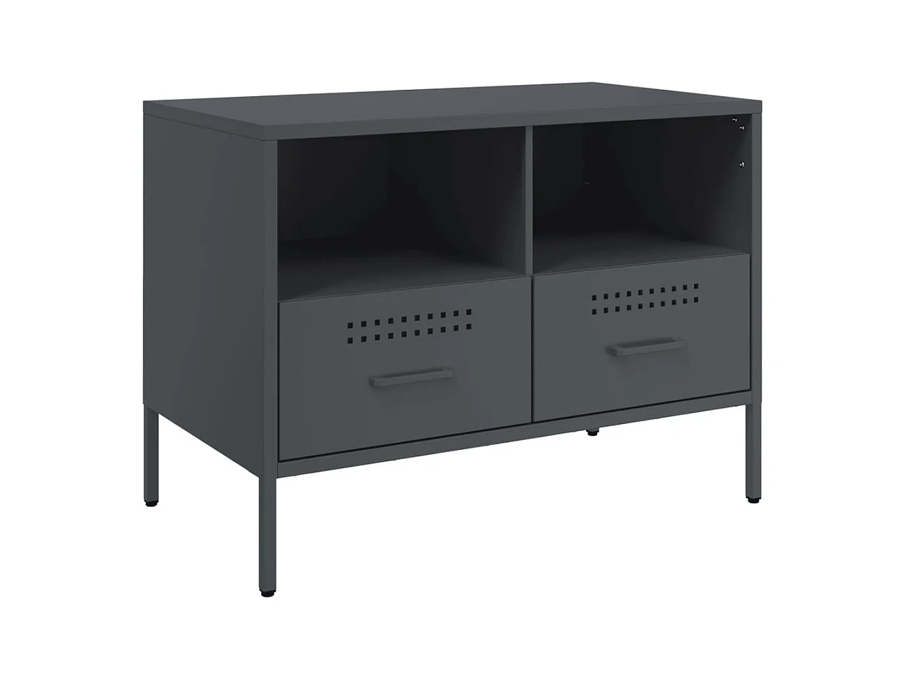 Meuble TV anthracite 68x39x50,5 cm acier