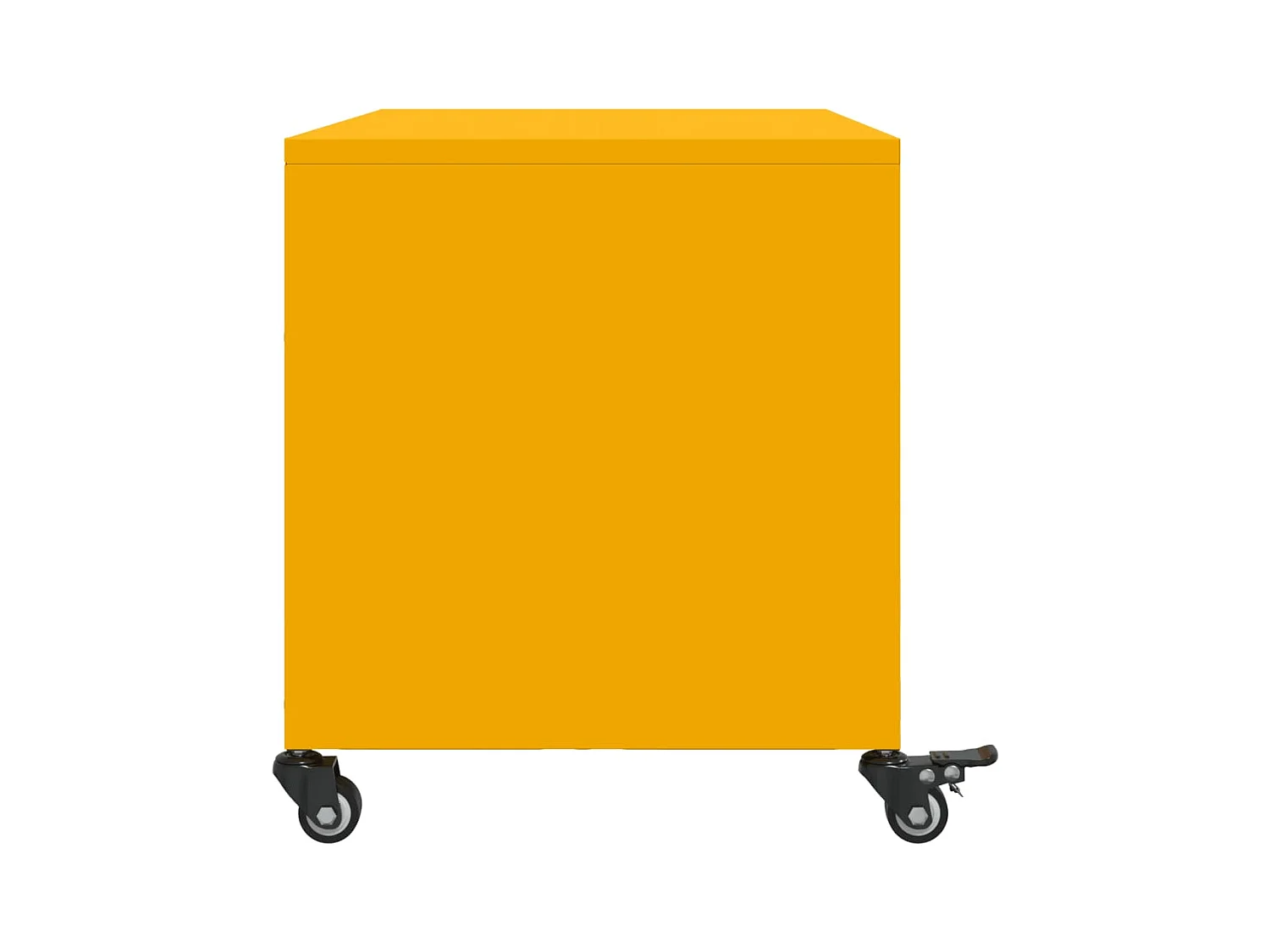 Mueble de TV amarillo mostaza 68x39x43,5 cm acero