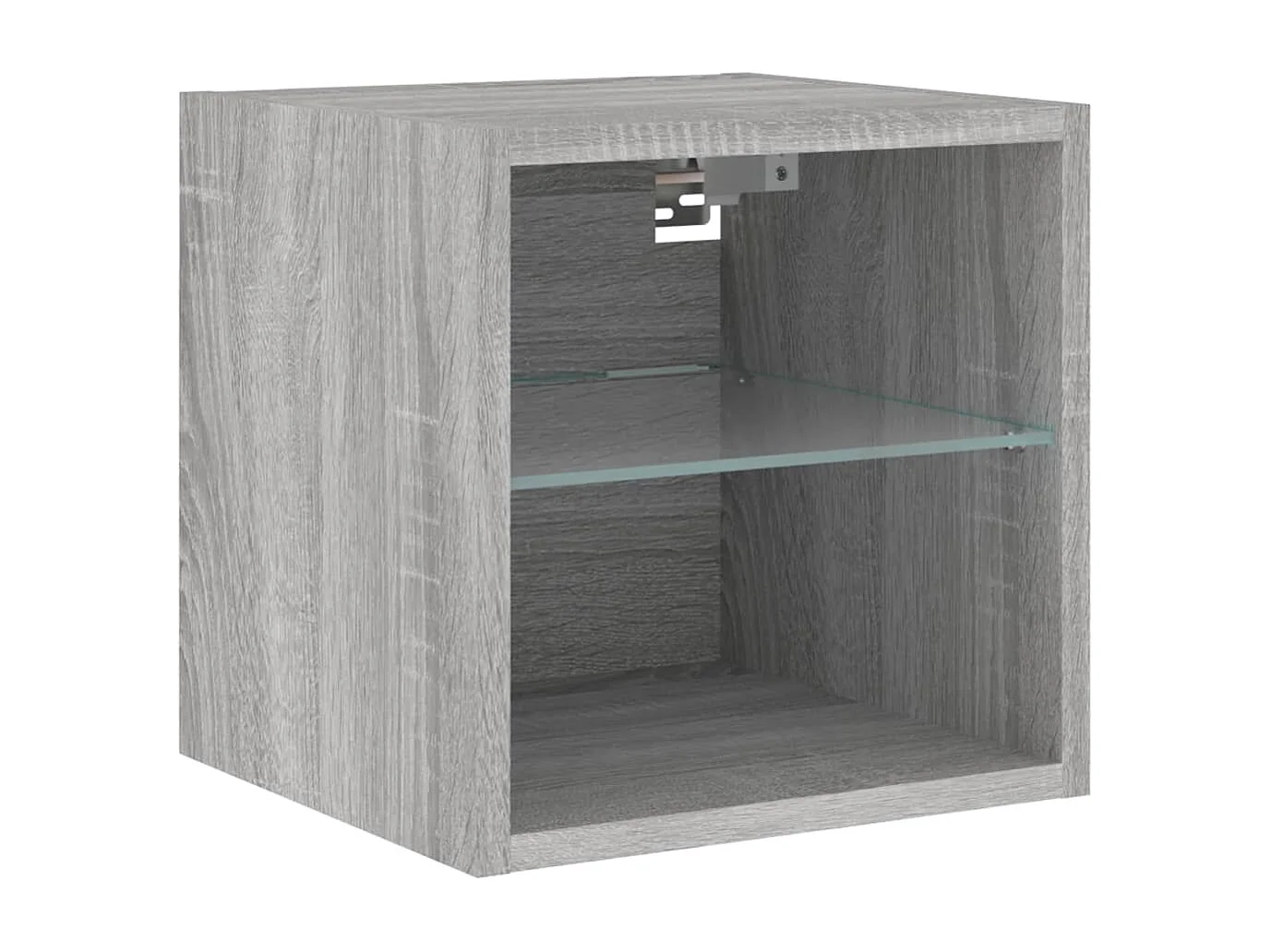 Wandmeubel met LED-verlichting Sonoma grijs 30x28,5x30 cm