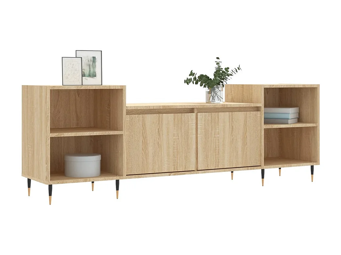 Meuble TV Chêne sonoma 160x35x55 cm Bois d'ingénierie