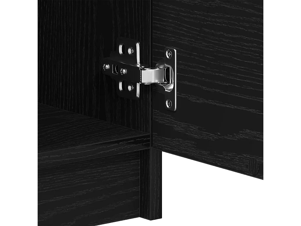 Meuble TV 2 pcs Noir 80 x 35 x 36.5 cm Bois d'ingénierie