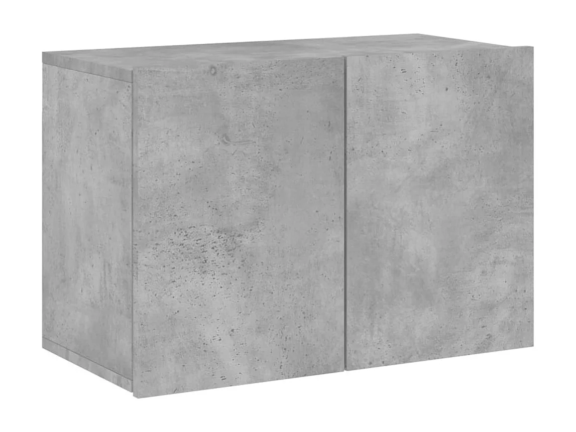 Muebles de pared para TV de 5 piezas, gris hormigón, madera de ingeniería