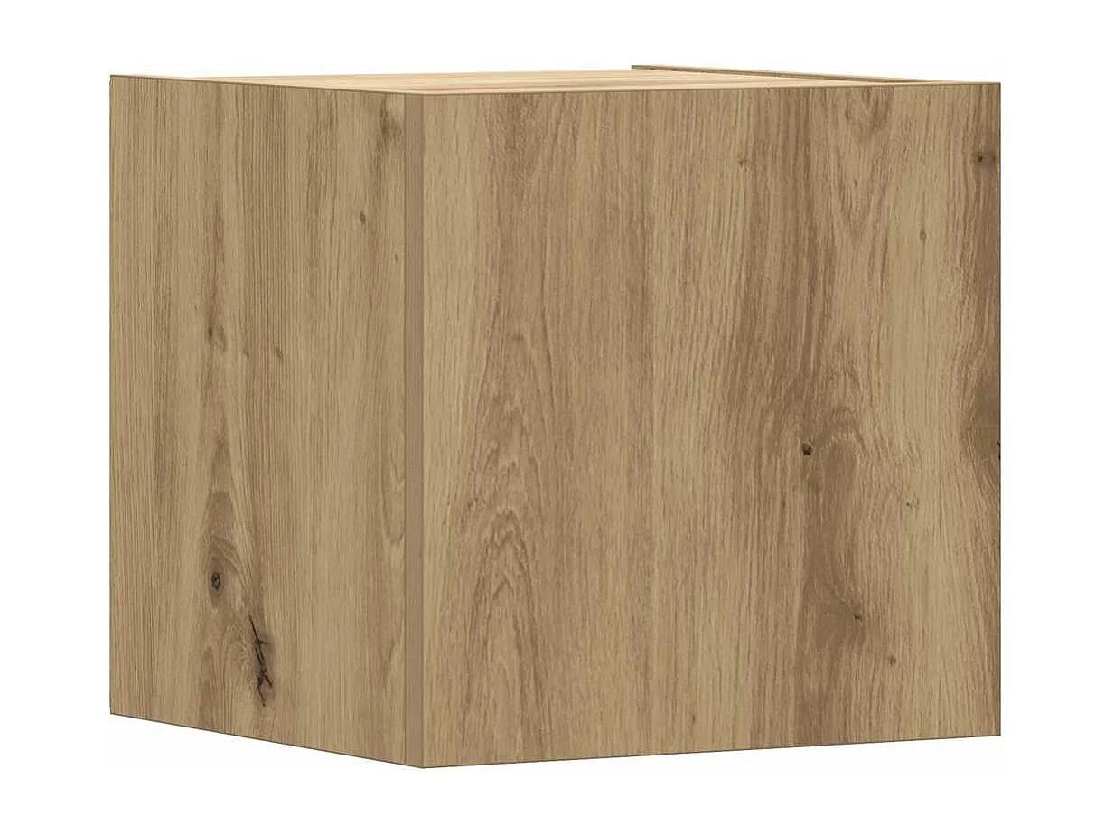 Set di mobili porta TV da parete da 6 pezzi, in rovere lavorato a mano