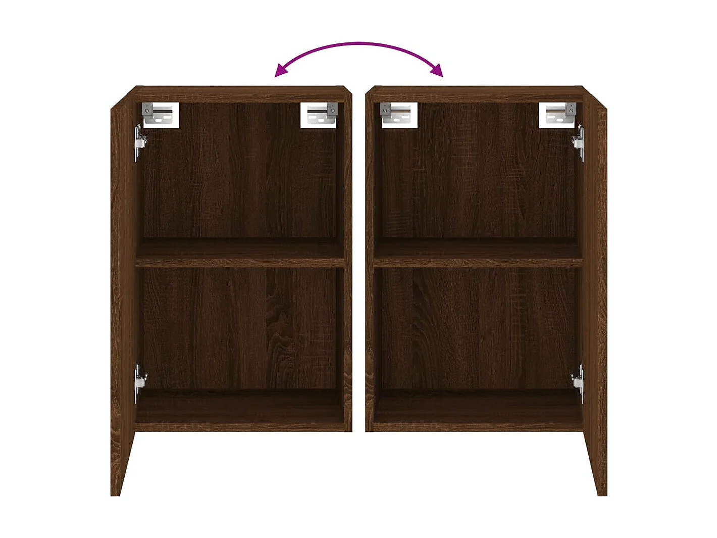 TV-wandmeubel bruin eiken 40,5x30x60 cm bewerkt hout