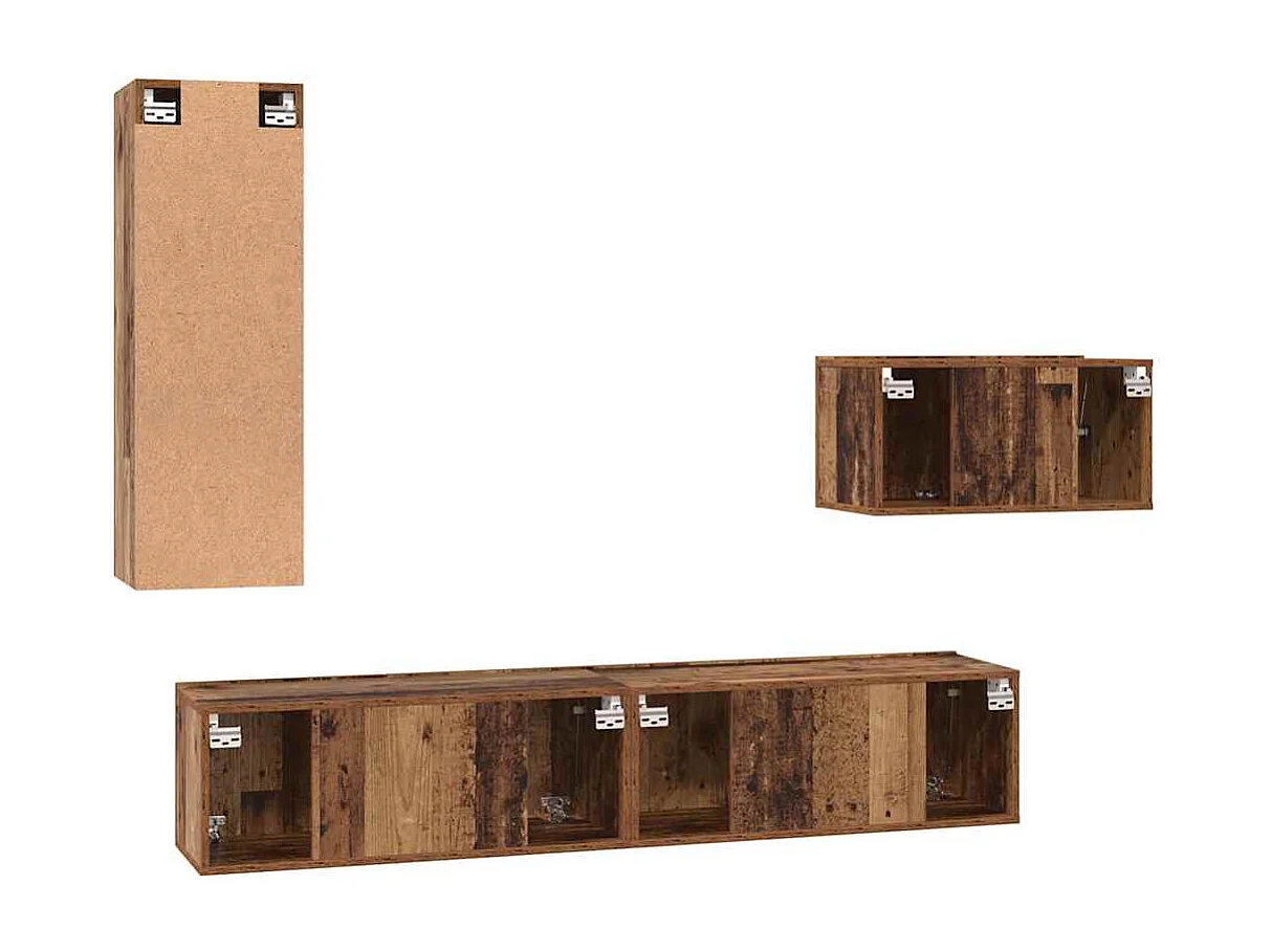 Ensemble meuble TV 4 pcs Bois ancien 30,5 x 30 x 90 cm