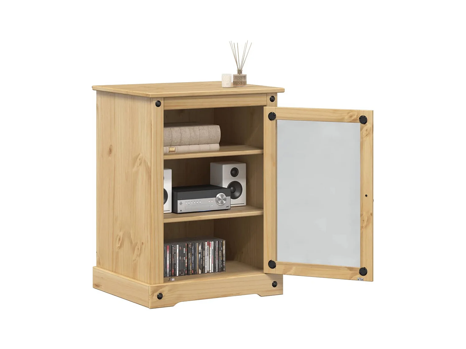 Corona HiFi kast 60x50x82 cm massief grenenhout
