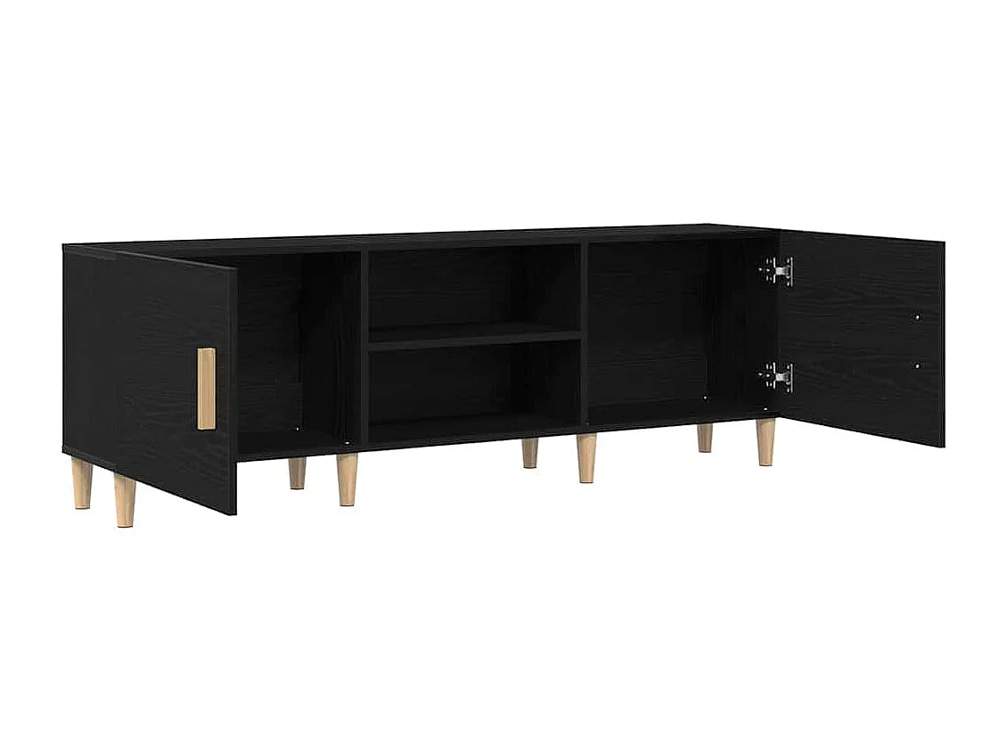 Meuble TV Chêne noir 150 x 30 x 50 cm Bois d'ingénierie