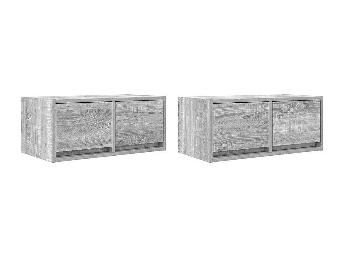 Meubles TV 2 pcs sonoma gris 60x31x25,5 cm bois d'ingénierie