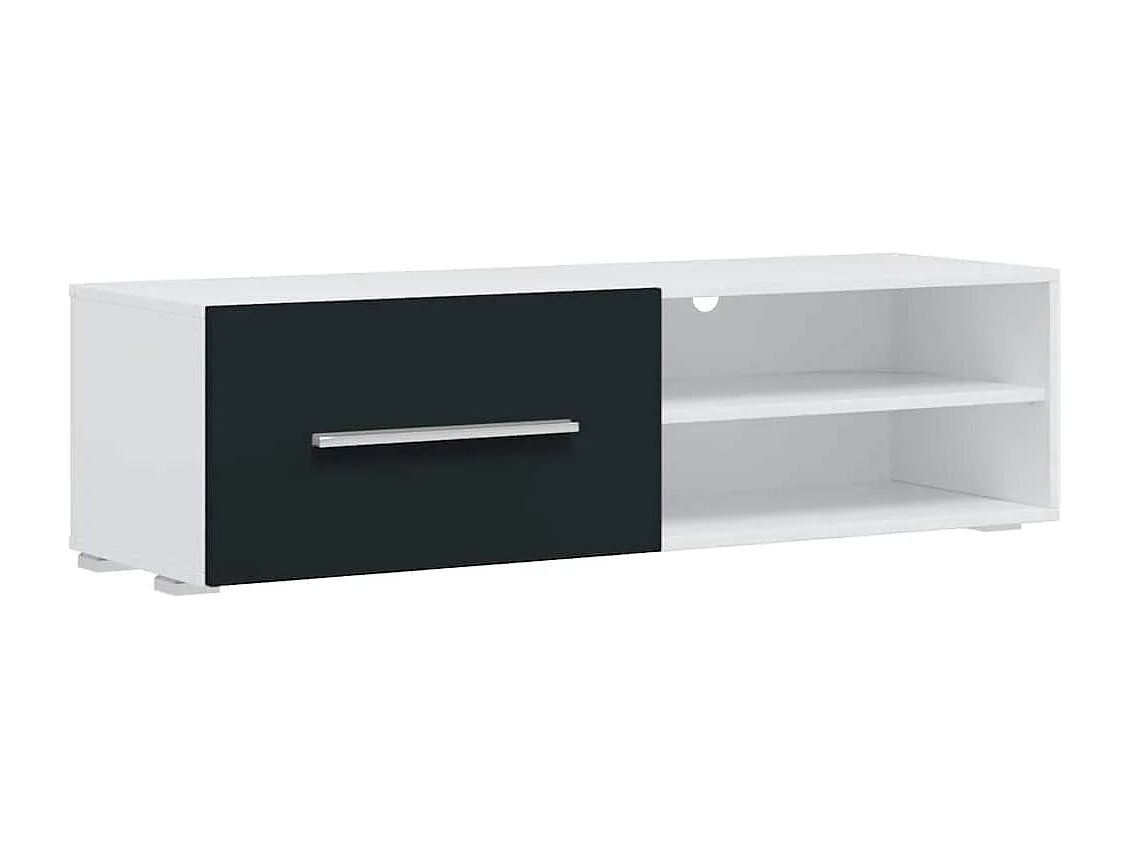 Mobile TV 5 pezzi con luce LED in legno ingegnerizzato indaco opaco