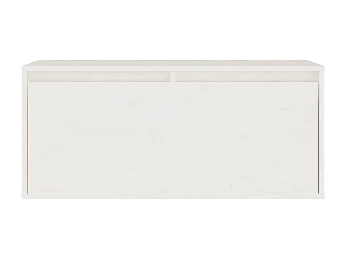 Mueble de TV de 3 piezas Blanco Madera maciza de pino